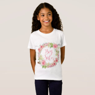 Das T-Shirt des große Schwesterwatercolor-Mädche