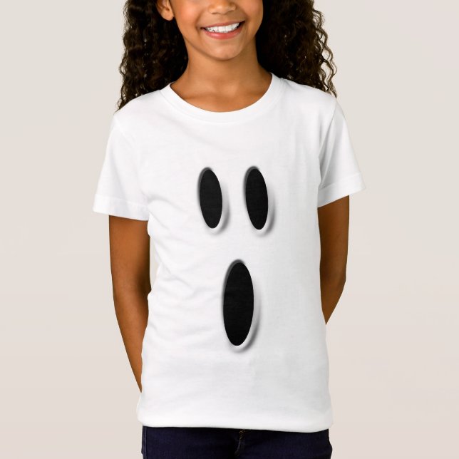 Das T-Shirt des weißen Halloween-Geistermagazins K (Vorderseite)
