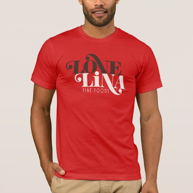 Das T-Shirt Liebe-Lina-Männer (Vorderseite)