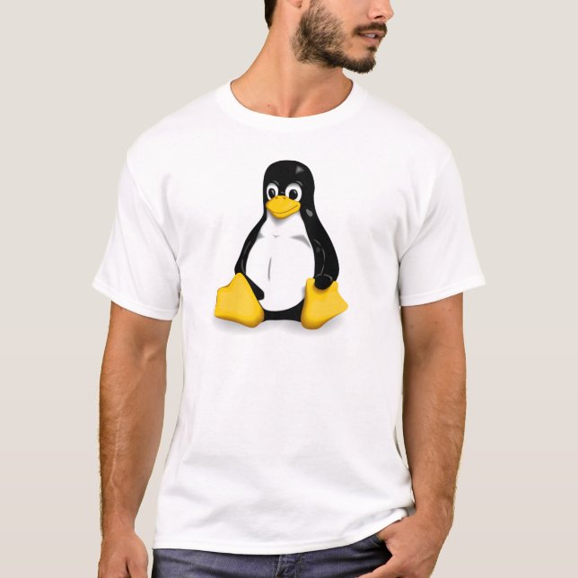 Das T-Shirt Männer Linuxs Tux (Vorderseite)