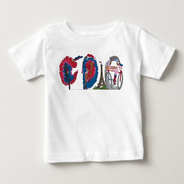 Das T-Shirt | PARIS, Franc (CDG) des Babys (Vorderseite)
