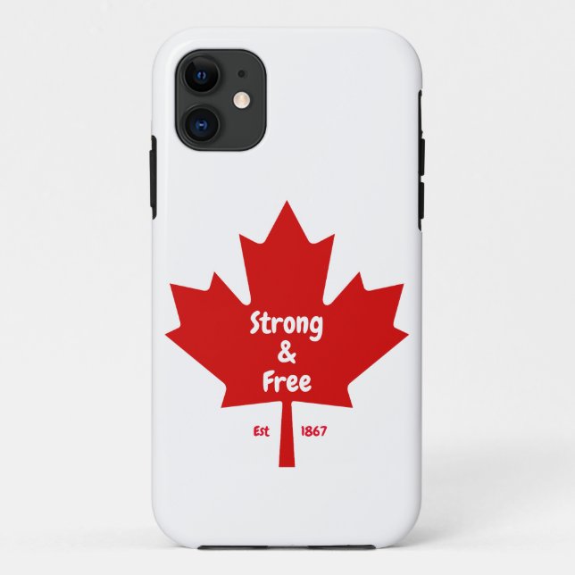 Das T-Shirt "Strong and Free" aus Ahornblättern Case-Mate iPhone Hülle (Rückseite)