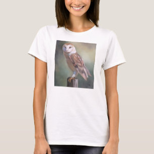 "Das T-Stück der Schleiereule-Malereifrauen T-Shirt