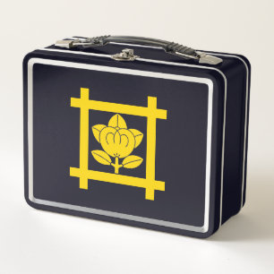 Das Tachibana-Wappen der Nichiren-Sekte Metall Brotdose
