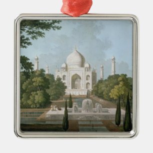 Das Taj Mahal, Agra, vom Garten Silbernes Ornament
