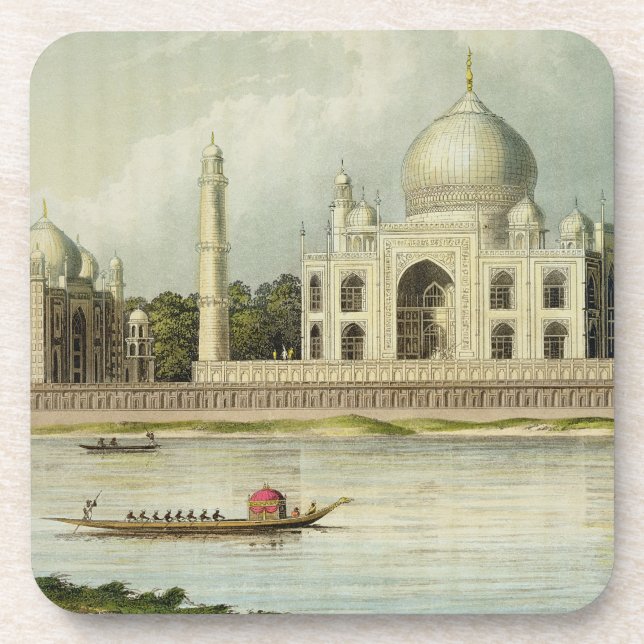 Das Taj Mahal, Grab des Kaisers Shah Jehan und Getränkeuntersetzer (Vorderseite)