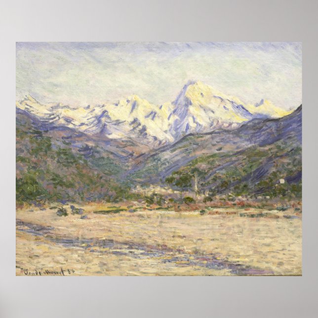 Das Tal der Nervia Claude Monet Poster (Vorne)