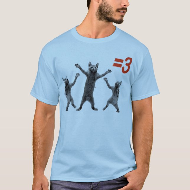 das Tanzen der Katzen entspricht drei nc T-Shirt (Vorderseite)