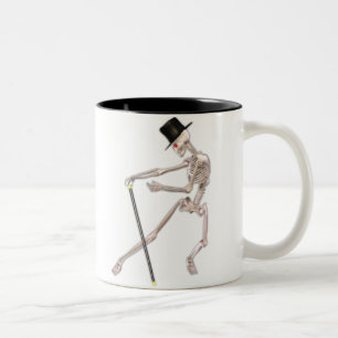 Das Tanzen-Skelett Zweifarbige Tasse