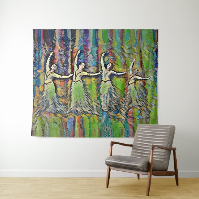 Das Tänzerband Wandteppich (Beispiel (Horizontal))