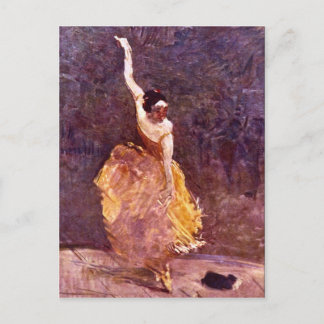Das Tanzmädchen von Toulouse-Lautrec Postkarte