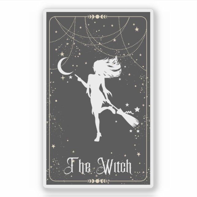 Das Tarot der Hübschen Hexe Aufkleber (Vorderseite)