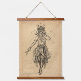 Das Tarot der Magier Wandteppich Mit Holzrahmen