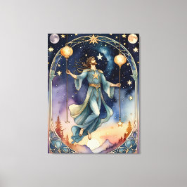 das Tarot des hängenden Mannes inspiriert Leinwanddruck