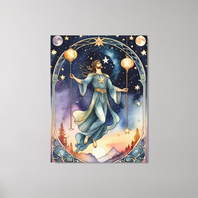 das Tarot des hängenden Mannes inspiriert Leinwanddruck (Vorderseite)