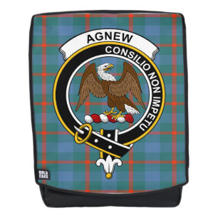 Das Tartan des Familienwappens des alten Clans Agn Rucksack