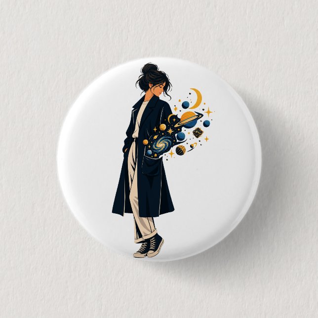Das Taschenuniversum Button (Vorderseite)
