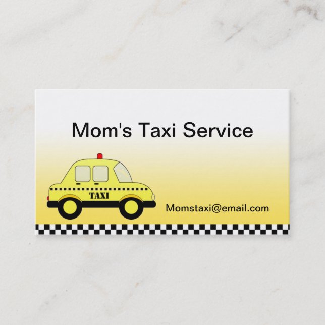Das Taxi-Visitenkarten der Mama Telefonnummerkarte (Vorderseite)