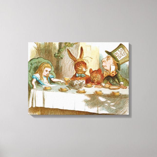 Das Tea-Party des Mad Hatter Leinwanddruck (Vorderseite)