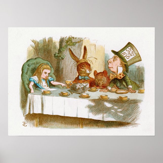 Das Tea-Party des Mad Hatter Poster (Vorne)