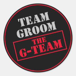 Das Team der G-Teams Runder Aufkleber