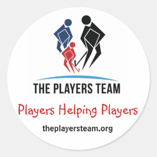 Das Team der Spieler hat große runde Sticker
