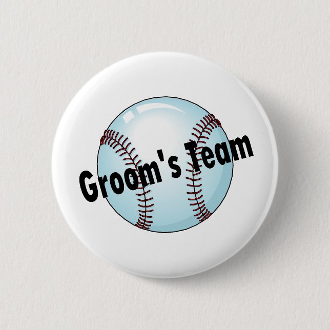 Das Team des Bräutigams (Baseball) Button (Vorderseite)