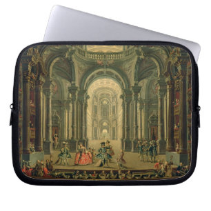 Das Teatro Reale in Turin (Öl auf Leinwand) Laptopschutzhülle