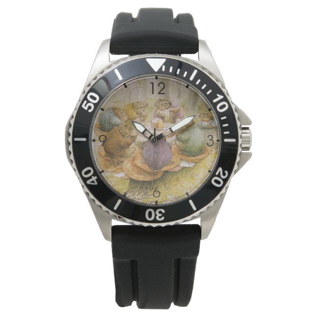 Das Tee-Party der Toads (von Beatrix Potter) Armbanduhr (Vorderseite)