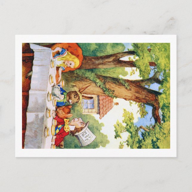 DAS TEE-PARTY DES MAD HATTER POSTKARTE (Vorderseite)