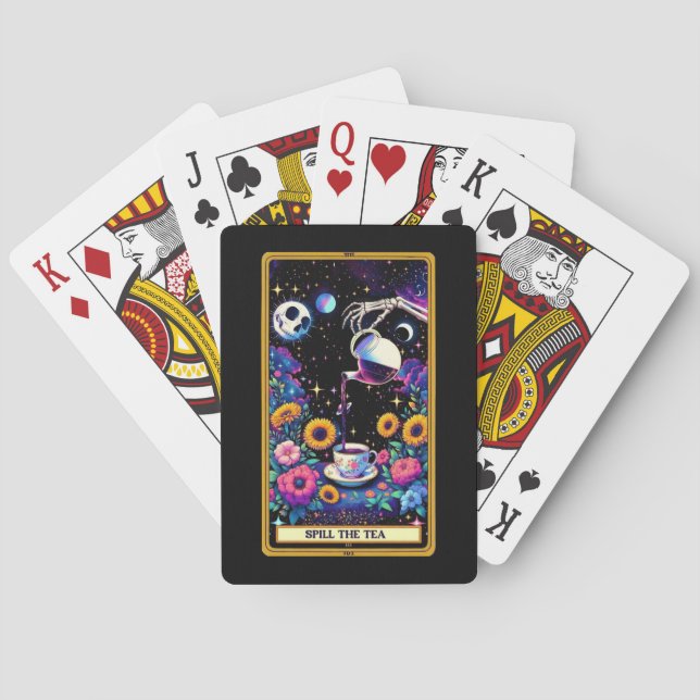 Das Tee-Skelett-Tarot spielen Karten Spielkarten (Rückseite)