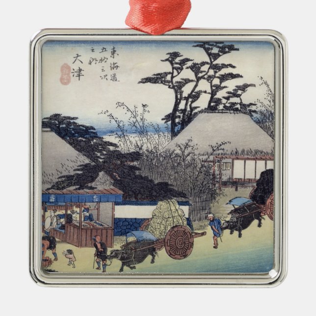 Das Teehaus am Frühling, Otsu Silbernes Ornament (Vorne)