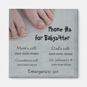 Das Telefon # der Magnet des Babysitters