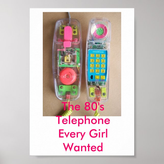 Das Telefonplakat der 80er Jahre Poster (Vorne)