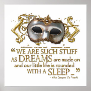 Das Tempest-Zitat (Gold-Version) Poster