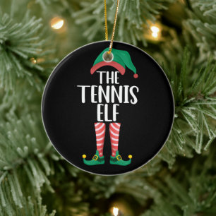 Das Tennis-Elf-Weihnachten der passenden Familieng Keramik Ornament
