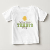 Das Tennis-Freund-Baby-T-Shirt des Vatis