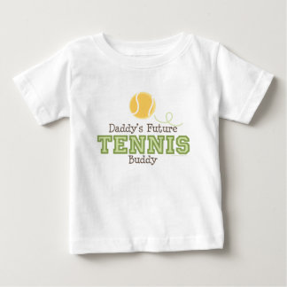 Das Tennis-Freund-Baby-T-Shirt des Vatis Baby T-shirt