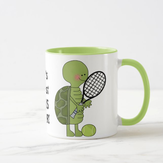 Das Tennis-Spieler-Kaffee-Tassenschale der Welt Tasse (Rechts)