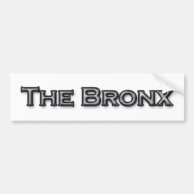 Das Text-Logo Bronx New York Autoaufkleber (Vorne)