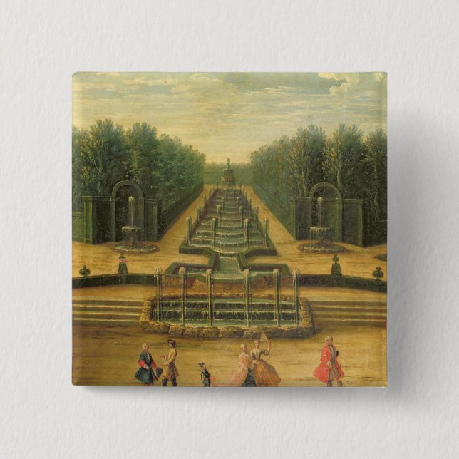Das Theater d'Eau in Versailles Button (Vorderseite)