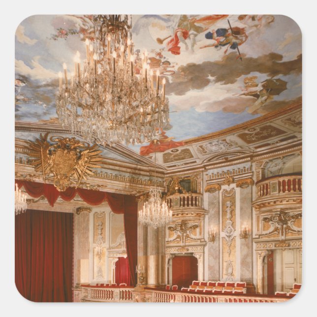 Das Theater Quadratischer Aufkleber (Vorderseite)