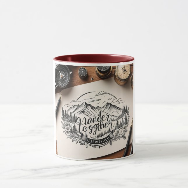 Das Thema "gemeinsam reisen" Tasse (Zentrum)
