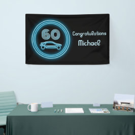 Das Thema "Neon" Blue auf dem Black Custom Man Banner