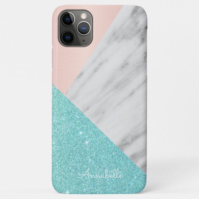 Das Thema Rosa und Blauer Marmor Case-Mate iPhone Hülle (Rückseite)