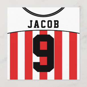 Das Themed Party von Soccer Jersey lädt zum Templa Einladung