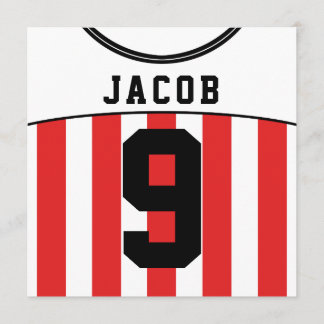 Das Themed Party von Soccer Jersey lädt zum Templa Einladung