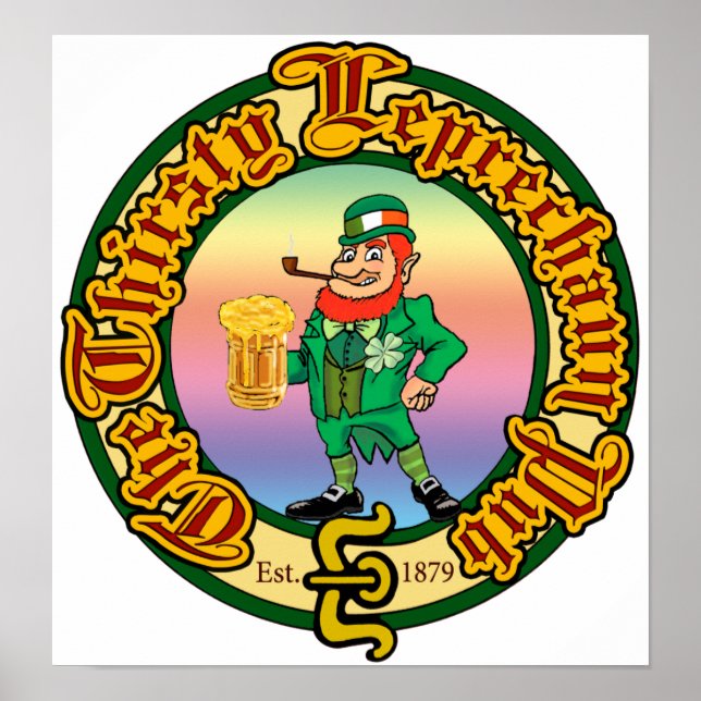 Das Thirsty Leprechaun Pub Poster (Vorne)