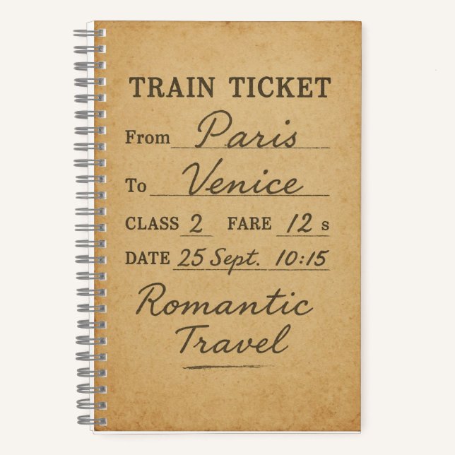 Das Ticket, das alles gesehen hat Notizbuch (Vorderseite)