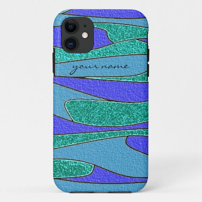Das tiefer Ozean-Blau Case-Mate iPhone Hülle (Rückseite)